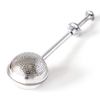 Promotion : Infuseur à thé vintage en laiton doré avec poignée à poussoir, pince de luxe et élégante pour thé en vrac, outils pour café et thé