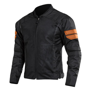 Veste en cuir respirante de qualité supérieure de couleur unie pour adultes à manches longues CE Protector FIT II XTR Motorcycle Plus Size - Product Image 2