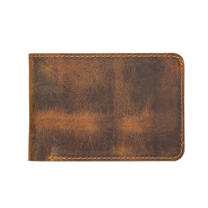 Tarjetero abierto de punto de cuero genuino, billetera delgada con bloqueo RFID, diseño minimalista, tamaño de bolsillo, regalo para hombres y mujeres, hecho a mano, OEM plegable - Product Image 3