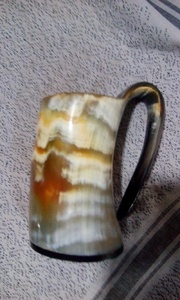 Logo personnalisé tasse royale écologique corne véritable buffle/boeuf nouveau dernier bébé noël en vrac fabricant corne à boire chope de bière - Product Image 6