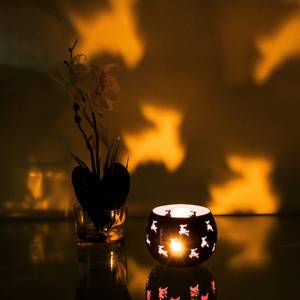 BRASS <b>STAR</b> ENGRAVED BLACK <b>CANDLE</b> <b>HOLDER</b> By BRASSWORLD INDIA - Product Image 3