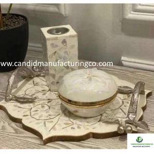Gran oferta, bandeja Eid Mubarak, caligrafía árabe y diseños en forma de media luna, bandeja de nácar exquisita para ocasiones de Ramadán - Product Image 4
