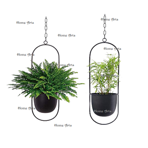 Handmade Iron Black Color <b>Hanging</b> <b>Planter</b> With Greatest Quality Different Sizes <b>Planter</b> <b>For</b> Wholesale Supplier - Product Image 1