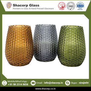 Vidrio soplado material pesado colorido del precio al por mayor punteado para las velas del exportador indio - Product Image 4