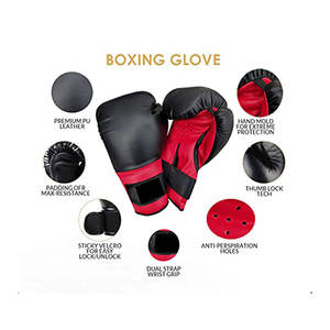 Guantes de boxeo con Logo personalizado, guantes de boxeo con diseño de cuero Real - Product Image 2