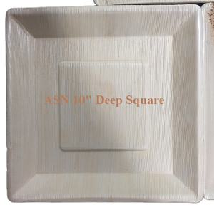 100% Platos y platos de hojas de areca orgánicas naturales ecológicos con patrón de planta único grabado función orgánica incluida - Product Image 4