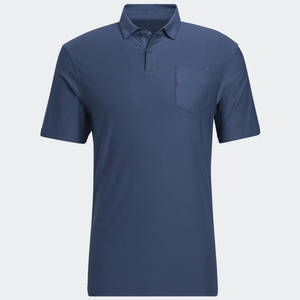 Chemises de golf pour hommes, coupe classique, logo personnalisé, style sportif ajusté, tissu sergé, manches courtes, séchage rapide, écologiques, OEM/ODM - Product Image 4