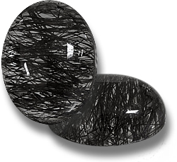 อัญมณีหินขัดผิวหยาบสีดำ,หินอัญมณีหลากสีคุณภาพสูง - Product Image 3