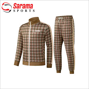 Trajes caqui para hombres con logotipo bordado, ropa de calle al por mayor, chándal Vintage para hombre con logotipo personalizado ajustado, - Product Image 3