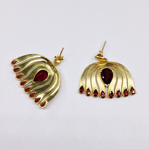 Sterling <b>Silver</b> 925 Custom made Supplier Wholesaler Handmade Unisex Woman Low MOQ Cheap Unique Elegant Natural Gemstone Earring - Product Image 5