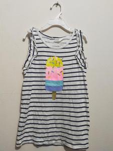 เสื้อยืดตัวยาวมีระบายสำหรับเด็กผู้หญิงเสื้อลำลองแขนกุดมีระบายสำหรับเด็ก - Product Image 6