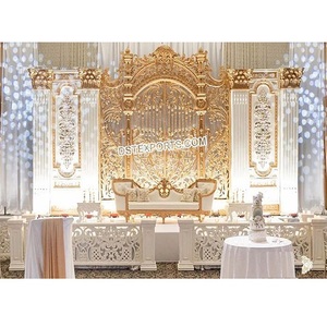 Conjunto de Decoración para Escenario de Boda Estilo Rumanía, Gran Conjunto de Decoración para Escenario de Boda Canadiense, Decoración para Escenario de Recepción Blanca Nigeriana, EE. UU. - Product Image 1