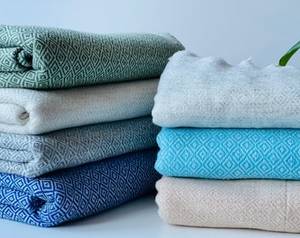 2025 Nhà Sản Xuất Tùy Chỉnh Dệt Kim Màu Đen Sofa Sang Trọng Mông Cổ Dệt Polyester Acrylic Bông Alpaca Len Cashmere Ném Chăn - Product Image 3