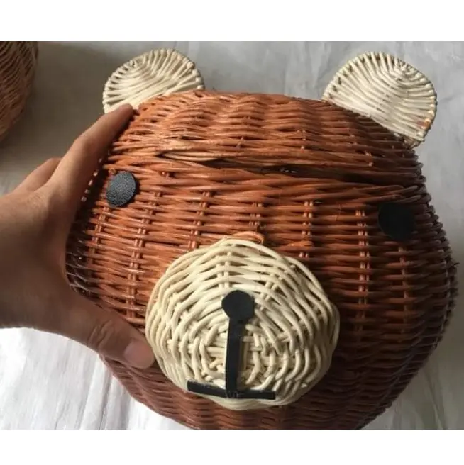 Factory Trendy kid animal water hyacinth storage basket wholesale competitive price high quality hyacinth seagrass basket