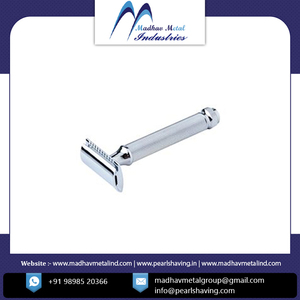 Ready to Ship Custom/Madhav Metal Men's Adjustable Safety Razor Two-Piece Stainless Steel Blade Barber Shop Use - Product Image 2