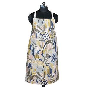 Blue Color Checked <b>kitchen</b> <b>apron</b> for adult 100% Organic Cotton GOTS Certified - Product Image 6