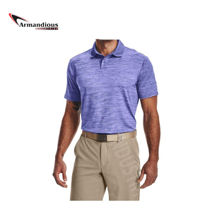 Polo informal de golf para hombre, camisetas cómodas con logotipo personalizado, ropa informal de patrón sólido de alta calidad - Product Image 4