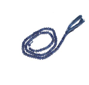 ลูกปัดอิโอไลต์ทรงกลมเจียระไนเป็นเส้น - Product Image 1