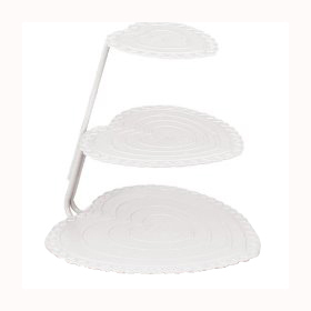 Support de gâteau aux fruits multifonctionnel pour la célébration de la fête d'anniversaire Support de serveur de gâteau en métal décoratif arrondi - Product Image 2