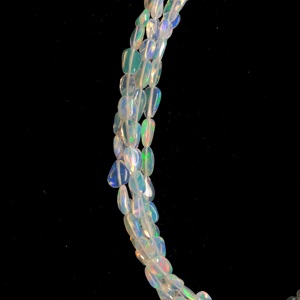 4mm 6mm 8mm pierre d'opale éthiopienne blanche naturelle pépites lisses brin de perles de pierres précieuses au prix d'usine en gros en ligne - Product Image 1