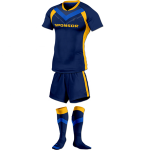 Conjuntos de uniformes de rugby personalizados 100% poliéster, característica transpirable con logotipo de sublimación e impresión de números - Product Image 4