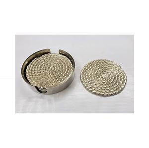 Metal Brass Trivet Round Shaped Trivet Insulated Durable <b>Non</b> <b>Slip</b> Coaster Customized logo Print Decorative Stylish - Product Image 5