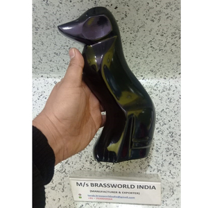 Black <b>Dog</b> Statue Pet Cremation <b>Urn</b> Funeral Supplies Brassworld India - Product Image 1