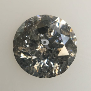 Diamante Natural redondo brillante, corte de sal y pimienta, Diamante rústico pulido - Product Image 1