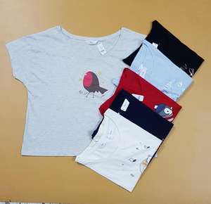 Camiseta de Cuello Redondo de Algodón Tejido de Alta Calidad para Mujer, Manga Corta, Informal, Verano, Teñida, Talla XL, Transpirable, con Etiquetas de Marca - Product Image 1