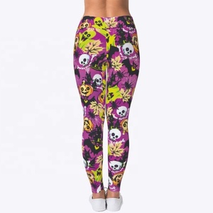 Leggings Deportivos de Cintura Alta para Mujer, Estampado de Fantasma de Halloween, Secado Rápido, Transpirables, Personalizados con Transferencia de Calor - Product Image 2