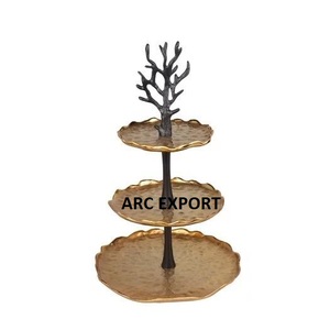 Bol à rayures en feuille de designer en métal noir de la meilleure qualité 3 bols à mélanger de décoration de luxe pour les cadeaux de mariage article au prix le plus bas - Product Image 2