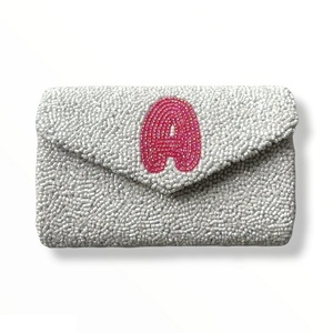 Personalized <b>Mini</b> Envelope Bag <b>Hand</b> Beaded with Pearls Available in Bulk Quantity at Wholesale Prices From Indian Supplier - Product Image 2