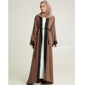 Nuovo fornitore più venduto arabo manica lunga signore abbigliamento islamico Abaya abito musulmano