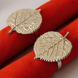 Rond de serviette en métal fait à la main style indien classique de qualité super fine Rond de serviette décoratif de fête de mariage stocké - Product Image 5