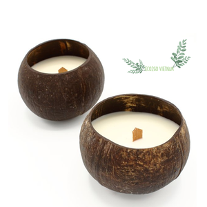 Best Seller 2025 High Quality Coconut <b>Shell</b> Candle Bowl Vietnam for Decorating, <b>Lighting</b>, Relaxing Made in Eco2go Vietnam - Product Image 3
