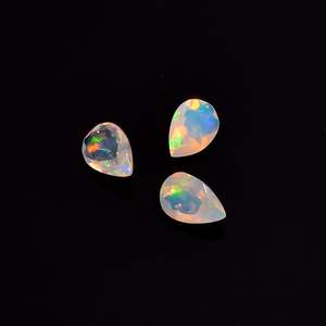 Opale éthiopienne naturelle poire 7X9mm "prix d'usine de gros pierre précieuse en vrac de haute qualité" | Opale éthiopienne Welo naturelle - Product Image 3