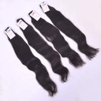 Extensions de cheveux indiens vierges bruts, super double drawn, lisses comme des baguettes, lots de cheveux humains indiens vierges bruts non traités