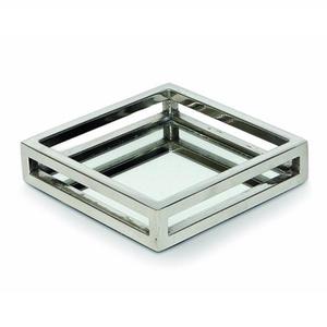 Conception personnalisée de Style Unique haut de gamme pour le serveur de petit déjeuner alimentaire plateau décoratif en verre de forme ovale de finition plaqué or - Product Image 2