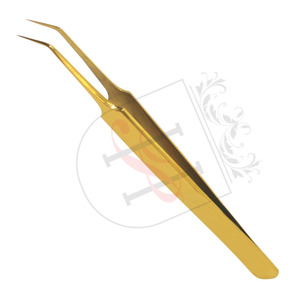 Pince à épiler forte qualité pour les cils, accessoire de maquillage, 10mm, 45 degrés, pour personnaliser le nom de votre société - Product Image 2