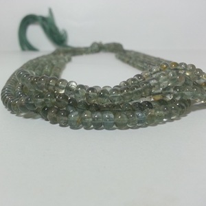 4mm 5mm Natural musgo aguamarina liso Rondelle cuentas de piedras preciosas cadena para joyería hacer collar pulsera en línea genuino - Product Image 2