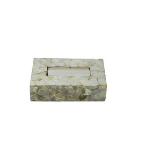 Caja de pañuelos con incrustaciones de hueso de diseño simple para la cena en casa, vajilla, caja de pañuelos con incrustaciones de hueso, artesanía Natural - Product Image 2