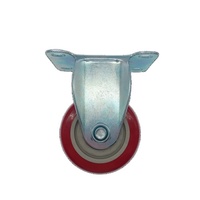 Roulettes en plastique PVC double roulement à billes 32mm Chariots à main fixes rigides à usage moyen Plaque de stock 3 "4" 5 "Tailles Matériau en acier