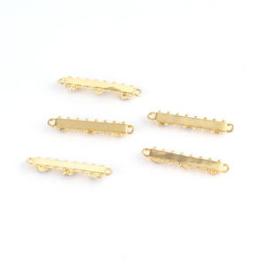 Conectores de piedras preciosas colgantes DIY de estilo clásico, Conector de doble fianza de piedras preciosas naturales en bruto, galvanoplastia minimalista elegante - Product Image 5