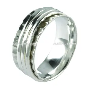 Smart Plain Silver 925 Sterling Silver Wholesale Price Spinner ring Jewellery Supplier India