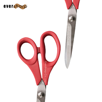 Gunting Kain Profesional Taiwan Baru, Tepi Halus, Pegangan Ergonomis, Baja Anti Karat Jepang 420J2, 2 1/2, Tangan Kanan, Merah