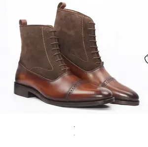 Chaussures et bottes en cuir véritable chauve-souris pour hommes, en titane, faites à la main, en cuir véritable, pour bureau et style décontracté