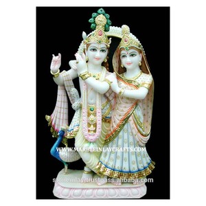 Idol, marbre blanc, Radha Krishna Unique - Product Image 1