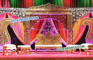 Decoración de Escenario Vintage para Bodas Occidentales, Fondo de Fibra para Bodas Asiáticas en Houston, Escenario para Bodas en Londres, Puerta de Boda en Calgary, EE. UU., Reino Unido - Product Image 3