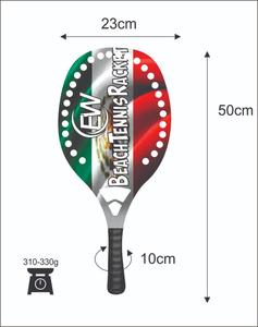 Raquetas de Tenis Playa Personalizadas de Carbono y Fibra de Vidrio con sus Logotipos y Combinaciones de Colores 310-330g 50cm - Product Image 3