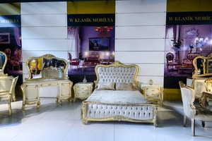 Conjunto de muebles de dormitorio clásico, armarios, muebles de dormitorio italianos clásicos, base de cama, cabecero, colchón - Product Image 6